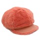 Womens Artificial Rabbit Hair Octagonal Painter Beret Hat Retro Winter Warm Newspaper Newsboy Caps