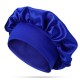 Womens Black Fleece Elastic Bathing Cap Headband Shower Cap Sleeping Hat Hair Care Beanie