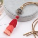 Women's Bohemian Necklace Gradient Colorful Tassels Pendant Ethnic Fashion Necklace for Women