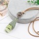 Women's Bohemian Necklace Gradient Colorful Tassels Pendant Ethnic Fashion Necklace for Women