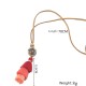 Women's Bohemian Necklace Gradient Colorful Tassels Pendant Ethnic Fashion Necklace for Women