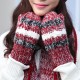 Women's Chic Full Handmade Knitting Three-piece Set Warm Thickened Christmas Knit Hat Scarf Gloves