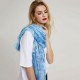 Women's Chiness Watercolor Printting Scarf Lightweight Breathable Linen Spring Summer Shawl