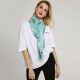 Women's Chiness Watercolor Printting Scarf Lightweight Breathable Linen Spring Summer Shawl