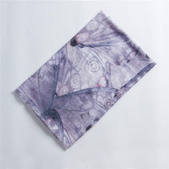 Women's Chiness Watercolor Printting Scarf Lightweight Breathable Linen Spring Summer Shawl