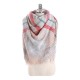 Women's Color Matching Lattice Scarf Ladies Warm Scarf Buttoned Crochet Wrap Pattern