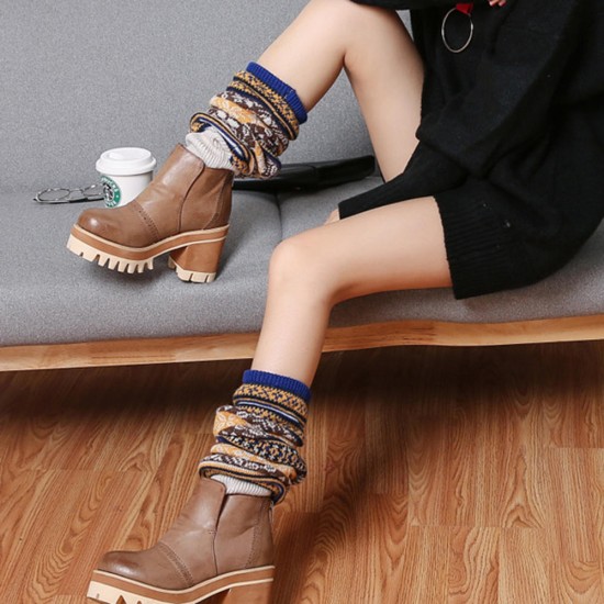 Women's Compression Sock Fashion Thick Socks Set Pile Leggings Socks Warm Loafer Socks