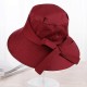 Womens Cotton Bow Summer Beach Hats Outdoors Casual Hiking Fishing UV Protection Sun Cap