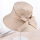 Womens Cotton Bow Summer Beach Hats Outdoors Casual Hiking Fishing UV Protection Sun Cap