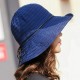 Women's Cotton Foldable Bucket Cap Vogue Sunshade Beach Visor Fisherman Hat