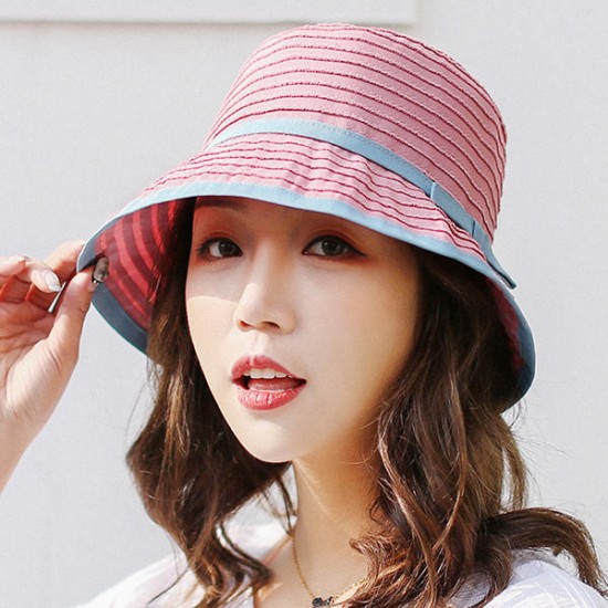 Women's Cotton Foldable Bucket Hat Vogue Sunshad Fisherman Hats