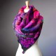 Women's Crimson Vintage Ethnic Flower Scarf