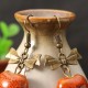 Women's Cute Earrings Bowknot Vivid Cherry Pendant Ethnic Ceramics Ear Drop Lovely Gift for Girl