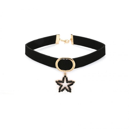 Women's Elegant Choker Star Chain Flannel Clavicle Necklace Gift for Women