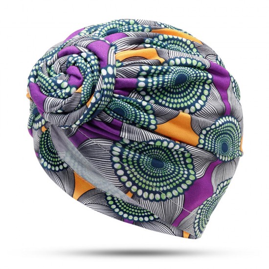 Women's Ethnic Forehead Circle Knot Headscarf Fashion Turban Cap