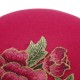 Women's Ethnic Red Peony Bucket Hat Casual Flower Embroidery Cap