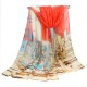 Women's Georgette Silk Soft Scarves Shawl High Quality Oil Painting Print Long Scarf