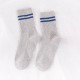 Women's Harajuku Stripe Woolen Blend Middle Tube Socks Warm Stretchy Socks