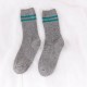 Women's Harajuku Stripe Woolen Blend Middle Tube Socks Warm Stretchy Socks