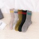 Women's Harajuku Stripe Woolen Blend Middle Tube Socks Warm Stretchy Socks