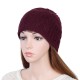 Women's Hollow Knitted Hat Beanie Scarf Dual-Use Headpiece