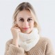 Women's Hollow Knitted Hat Beanie Scarf Dual-Use Headpiece