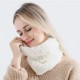 Women's Hollow Knitted Hat Beanie Scarf Dual-Use Headpiece