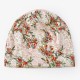Womens Lace Jacquard Double Layers Beanie Blossom Print Elastic Modal Cotton Hat