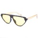 Womens Leopard Triangle Small Frame Sunglasses Outdoor UV 400 Eyewear