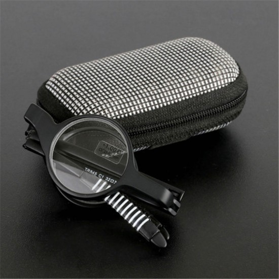 Womens Men Folding Presbyopic Glasses Stress Reduce Sunglasses Reading Glasses With Glasses Case