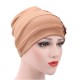 Womens New Side Paste Large Flower Solid Beanies Cap Casual Luxury Cotton Outdoor Bonnet Hat