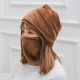 Women's Outdoor Windproof Warm Headwear Simple Style Solid Velvet Beanie Face Mask Scarf