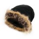 Women's Plush Knitted Thicken Warm Beanie Hat And Scarf Use Multi-functional Winter Cap