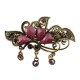 Women's Retro Colorful Zircon Rhinestone Flowers Hairpin Elegant Butterfly Hair Spring Clip