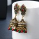 Women's Retro Rhinestone Pray for Bell Ethinc Beads Long Pendant Earrings Jewelry