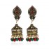 Women's Retro Rhinestone Pray for Bell Ethinc Beads Long Pendant Earrings Jewelry