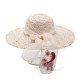 Womens Summer Straw Wide Brimmed Bucket Hat Outdoor Sun Protection Beach Fishing Caps Bowknot