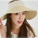 Womens Summer Stripe Bowknot Beach Cap Outdoor Sun Protection Wide Brimmed Hat