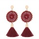 Women's Trendy Knitted Handmade Long Tassel Earrings Female Drop Dangle Earrings Jewelry