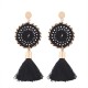 Women's Trendy Knitted Handmade Long Tassel Earrings Female Drop Dangle Earrings Jewelry