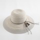 Women's Two-tone Stitching Elegant Seaside Holiday Sunshade Woven Straw Hat