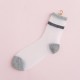 Women's Ultra-thin Glass Silk Transparent Ankle Socks Breathable Elastic Summer Sock