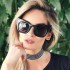 Womens Vintage Cat Eye UV400 Round Frame Sunglasses Summer Outdoor Glasses Eyewear