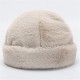 Women's Winter Soft Warm Fur Hat Adjustable Buckled Brimless Hats