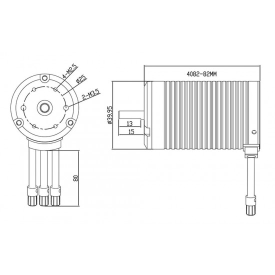 X-Team 3500W 1600KV Brushless Motor For 1/5 On-road Buggy Monster 900mm-1500mm Rc Boat No.XTI-4082