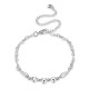 YUEYIN 925 Silver Plated Anklet Bracelet Sweet Heart Hollow Wings Best Love Gift Jewelry for Women