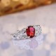 YUEYIN 925 Sterling Silver Plated Butterfly Crystal Zircon Ring For Women