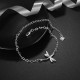 YUEYIN Delicate 925 Silver Plated Dragonfly Pendant Anklet Bracelet Clothing Accessories