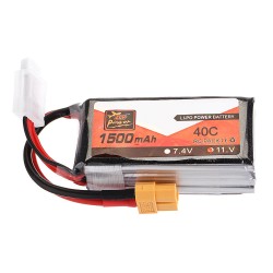ZOP Power 11.1V 1500mAh 40C 3S Lipo Battery XT60 Plug