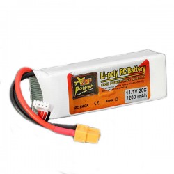 ZOP Power 11.1V 2200MAH 3S 20C Lipo Battery XT60 Plug